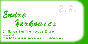 endre herkovics business card